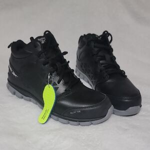 Reebok Black Work Sneakers with Grey Soles